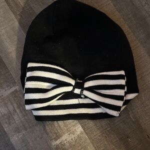 Neff Black and White Striped Beanie